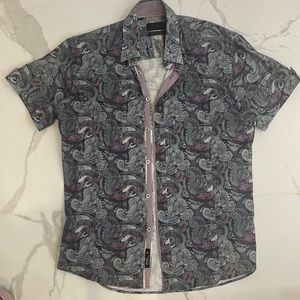 Paisley Short Sleeve Button Down